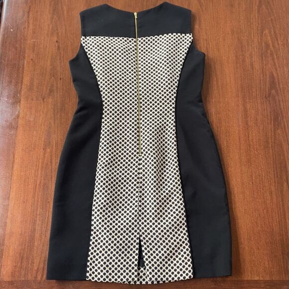 Tahari Black & Tan Polka Dot Dress - Picture 6 of 9